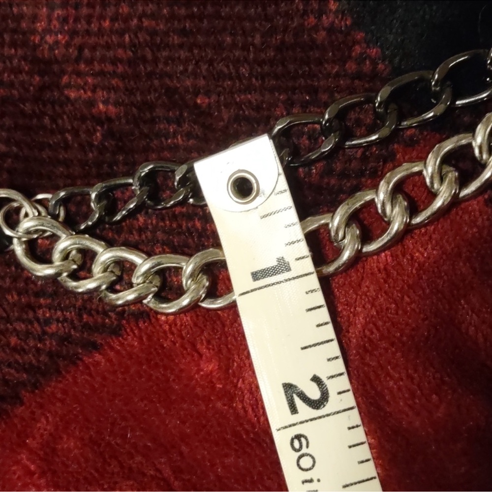 EUC Faux leather”Home Made” double chain necklace. - Picture 5 of 6